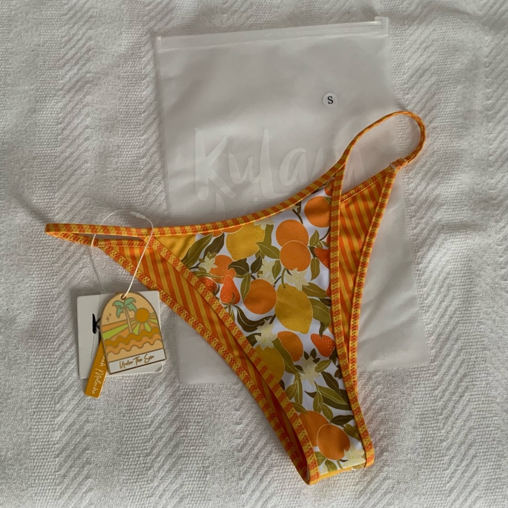 BNWT Kulani Kinis Limoncello Thong Bottoms